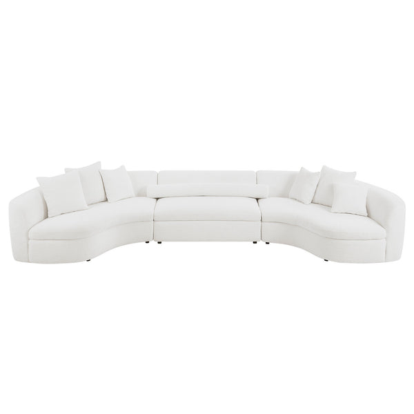 Oversized Modern 3 Pieces Upholstered Sofa Ultimate Comfort 6-8 Seater Couches for Living Room, Office WHITE