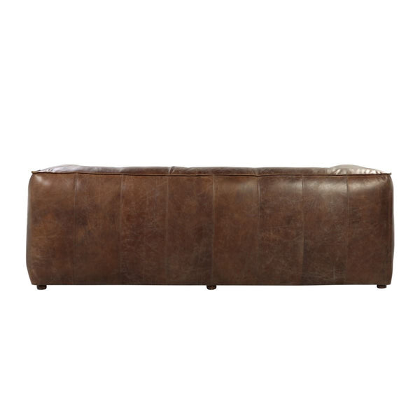 Faux Leather Upholstered Wooden Sofa, Brown